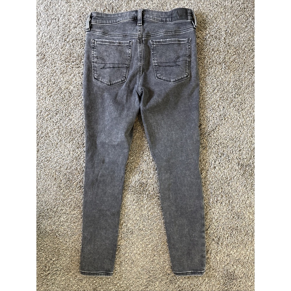American Eagle Women's Next Level Stretch Jegging Black Jeans Size 6 Short - Picture 2 of 9